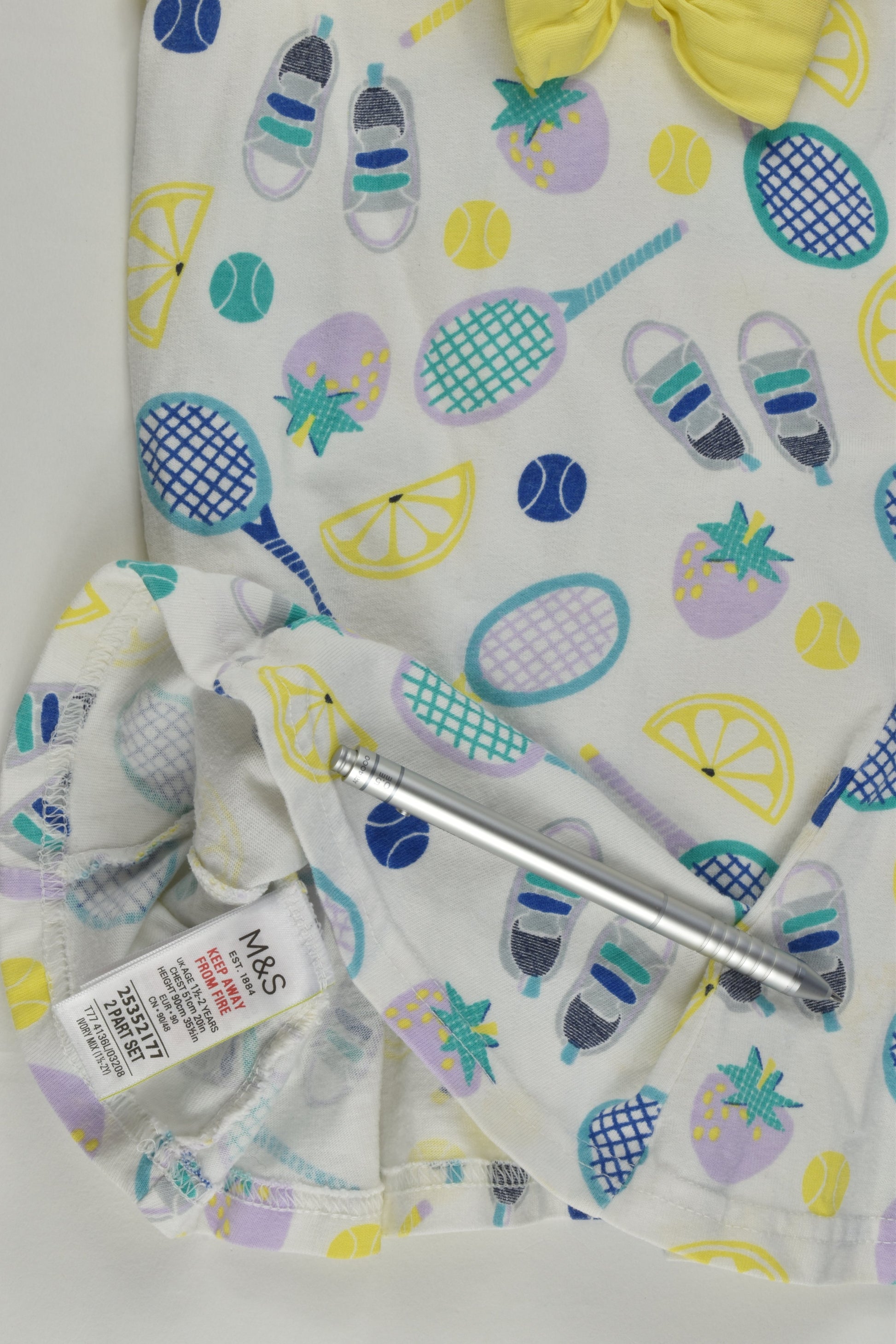 M&S Size 2 (18-24 months, 90 cm) Tennis Dress