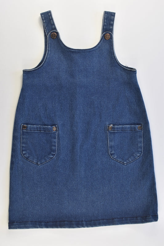 M&S Size 3-4 (104 cm) Stretchy Denim Pinnie Dress