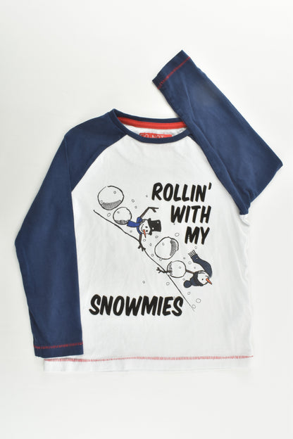 M&S Size 4-5 (110 cm) Rollin' With My Snowmies Top