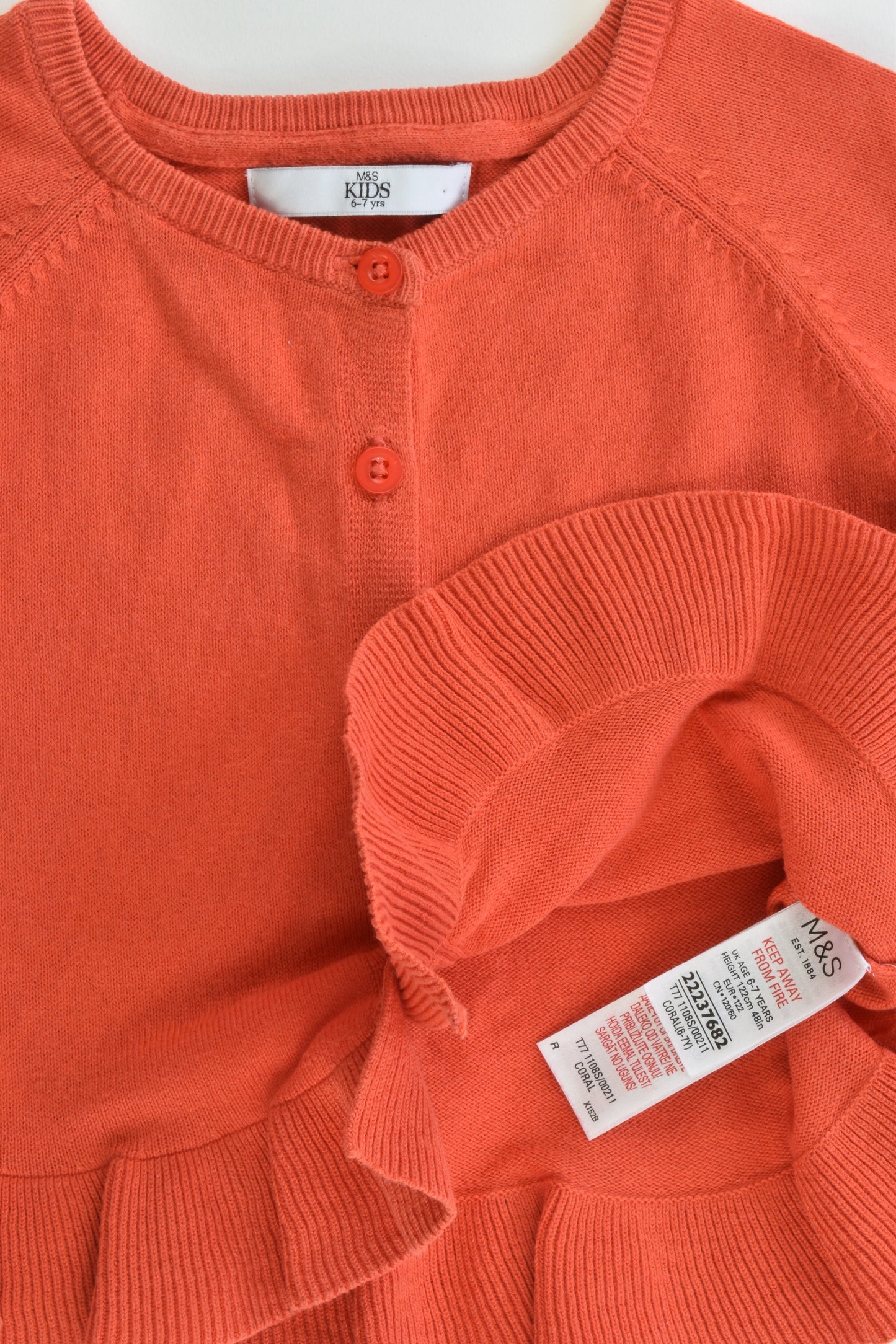 M&S Size 6-7 (122 cm) Knitted Cardigan