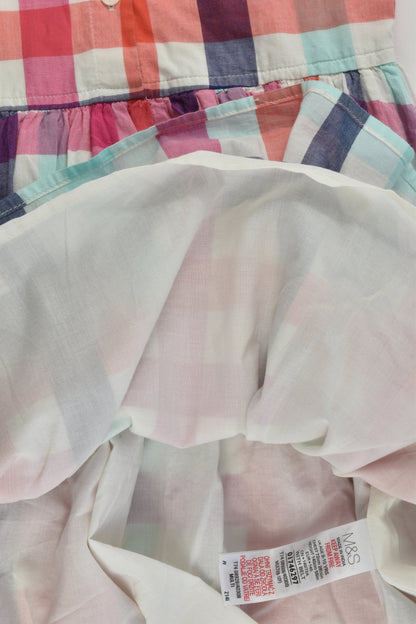 M&S Size 9-10 Lined Checked Dress