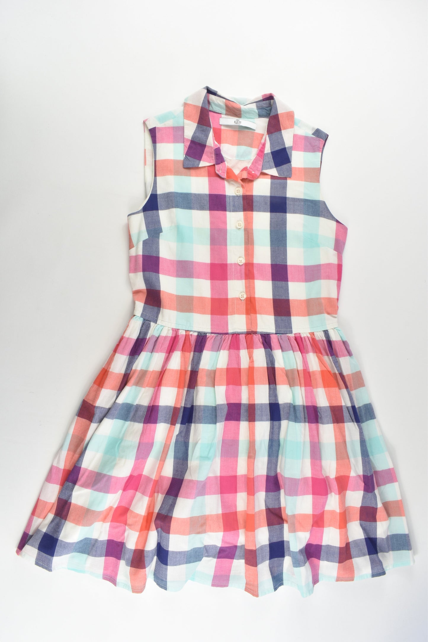 M&S Size 9-10 Lined Checked Dress