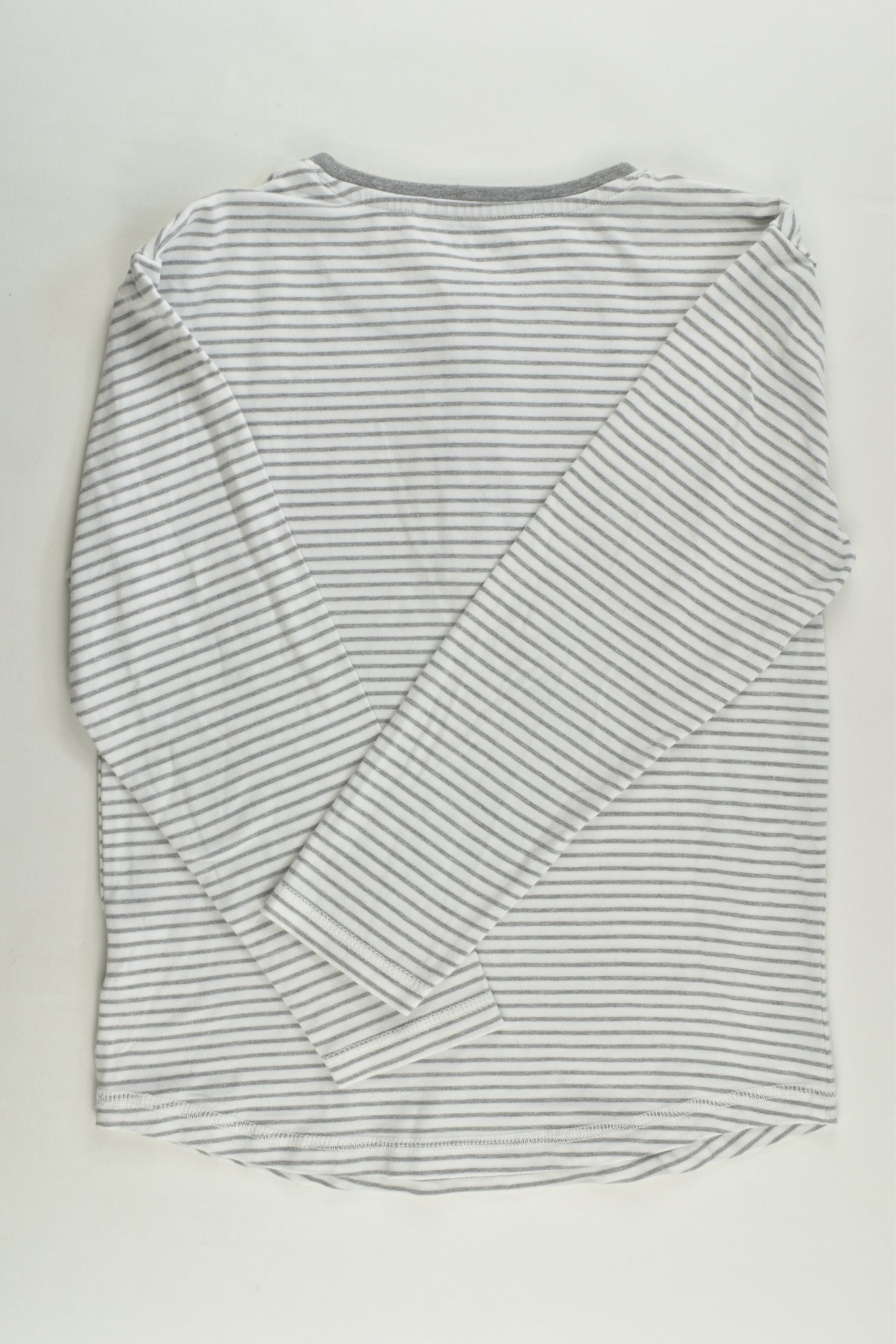 Mywear Size 7 (122 cm) Striped Three Buttons Top