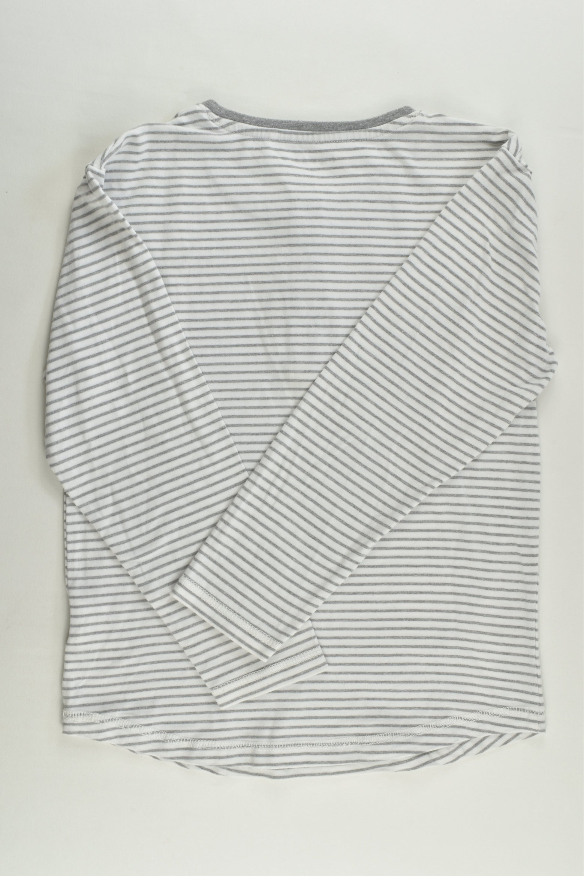 Mywear Size 7 (122 cm) Striped Three Buttons Top