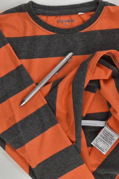 Mywear Size 7 (122 cm) Striped Top