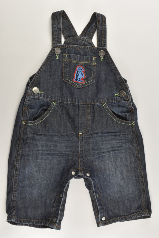 Naartjie Size 0 (6-12 months) Penguin Denim Short Overalls