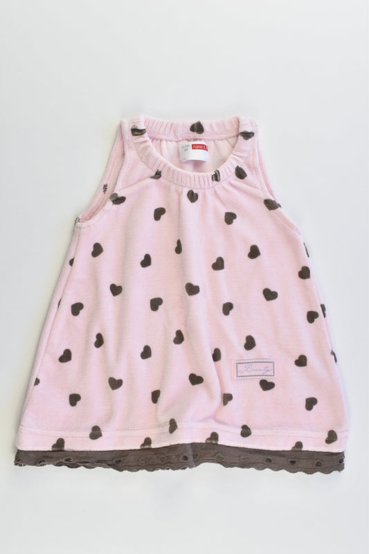 Name It Size 000 (1-2 months, 56 cm) Love Hearts Velour Dress