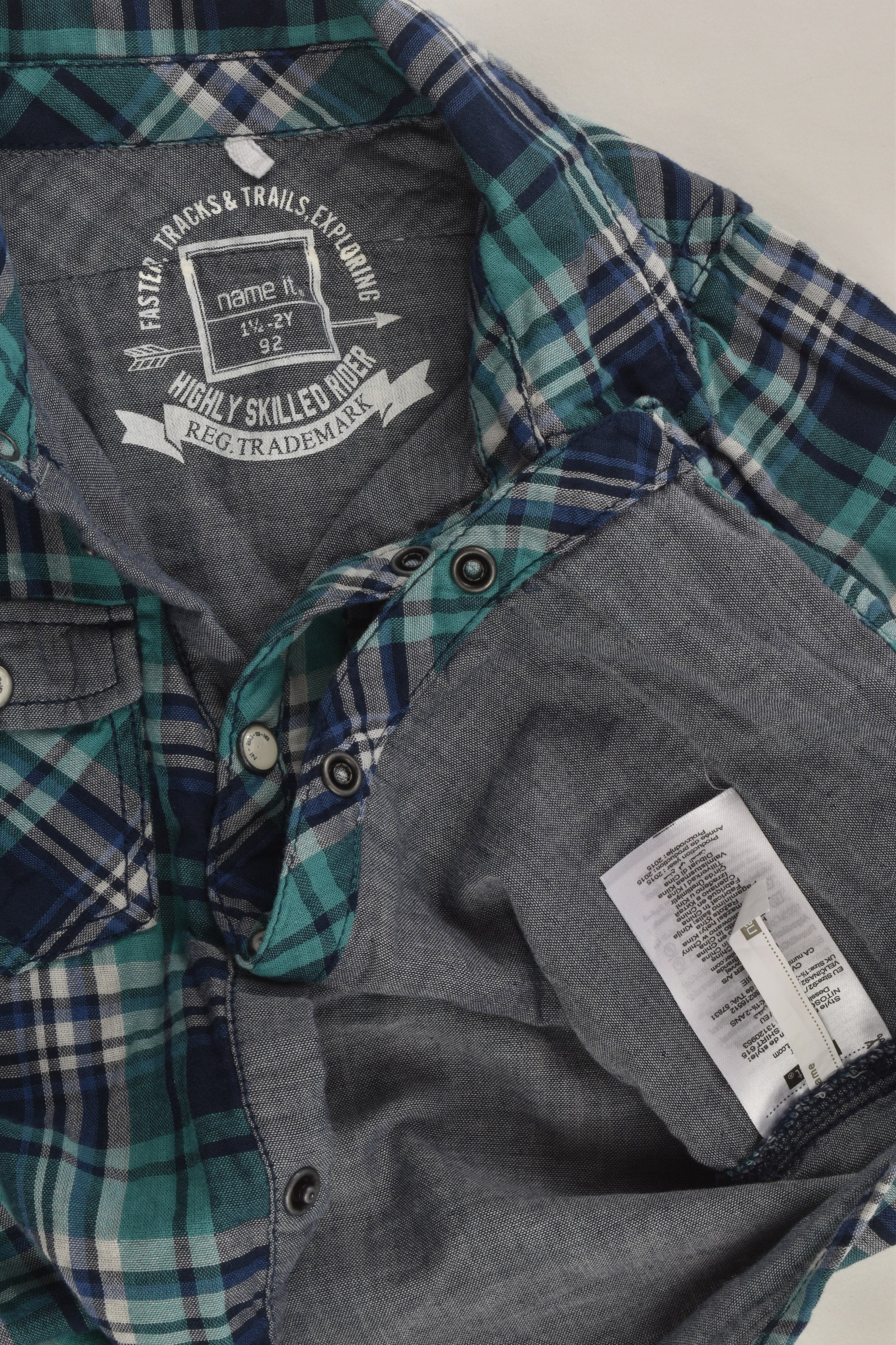 Name It Size 2 Checked Lined Shirt