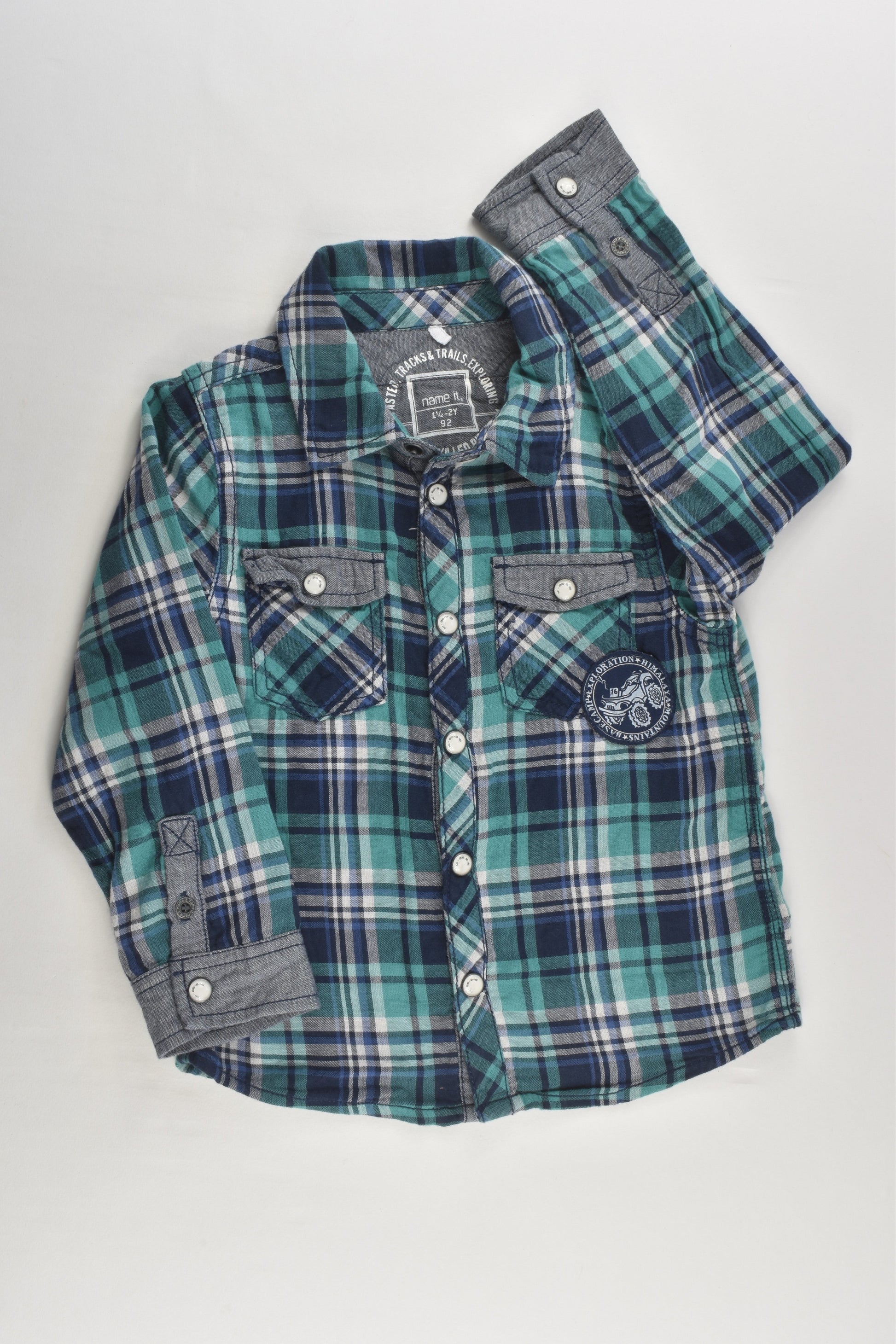 Name It Size 2 Checked Lined Shirt