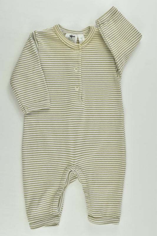 Nature Baby (NZ) Size 000 Organic Striped Romper