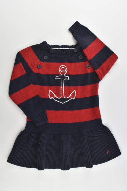 Nautica Size 3 Anchor Striped Knitted Dress