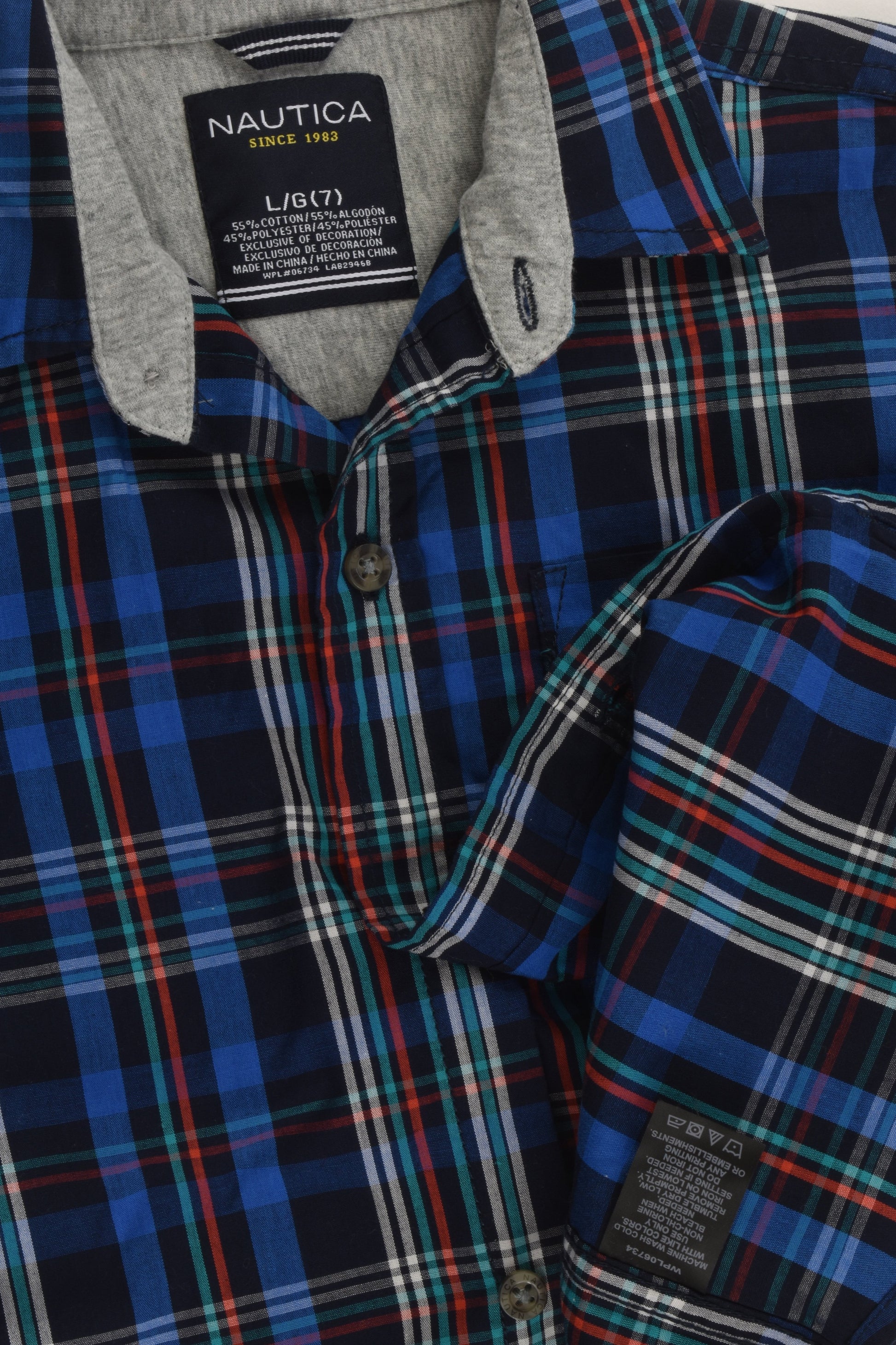 Nautica Size 7 Checked Shirt