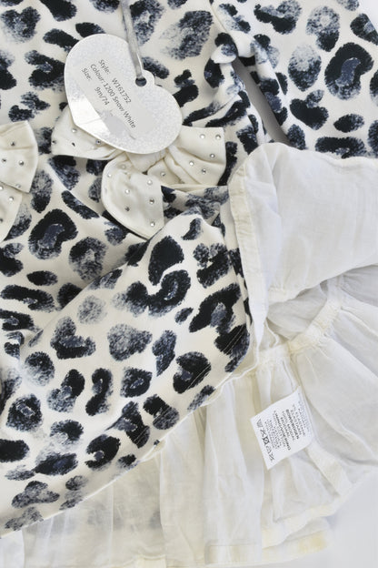 NEW A Dee Size 0 (9 months, 74 cm) Snow Leopard Lined Dress