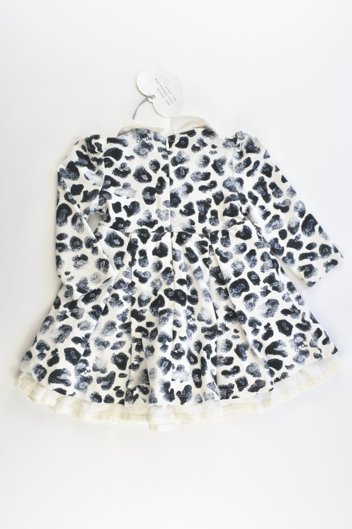 NEW A Dee Size 0 (9 months, 74 cm) Snow Leopard Lined Dress