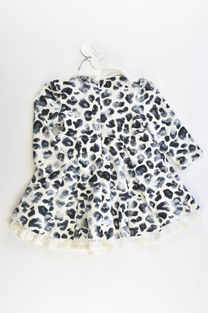 NEW A Dee Size 0 (9 months, 74 cm) Snow Leopard Lined Dress