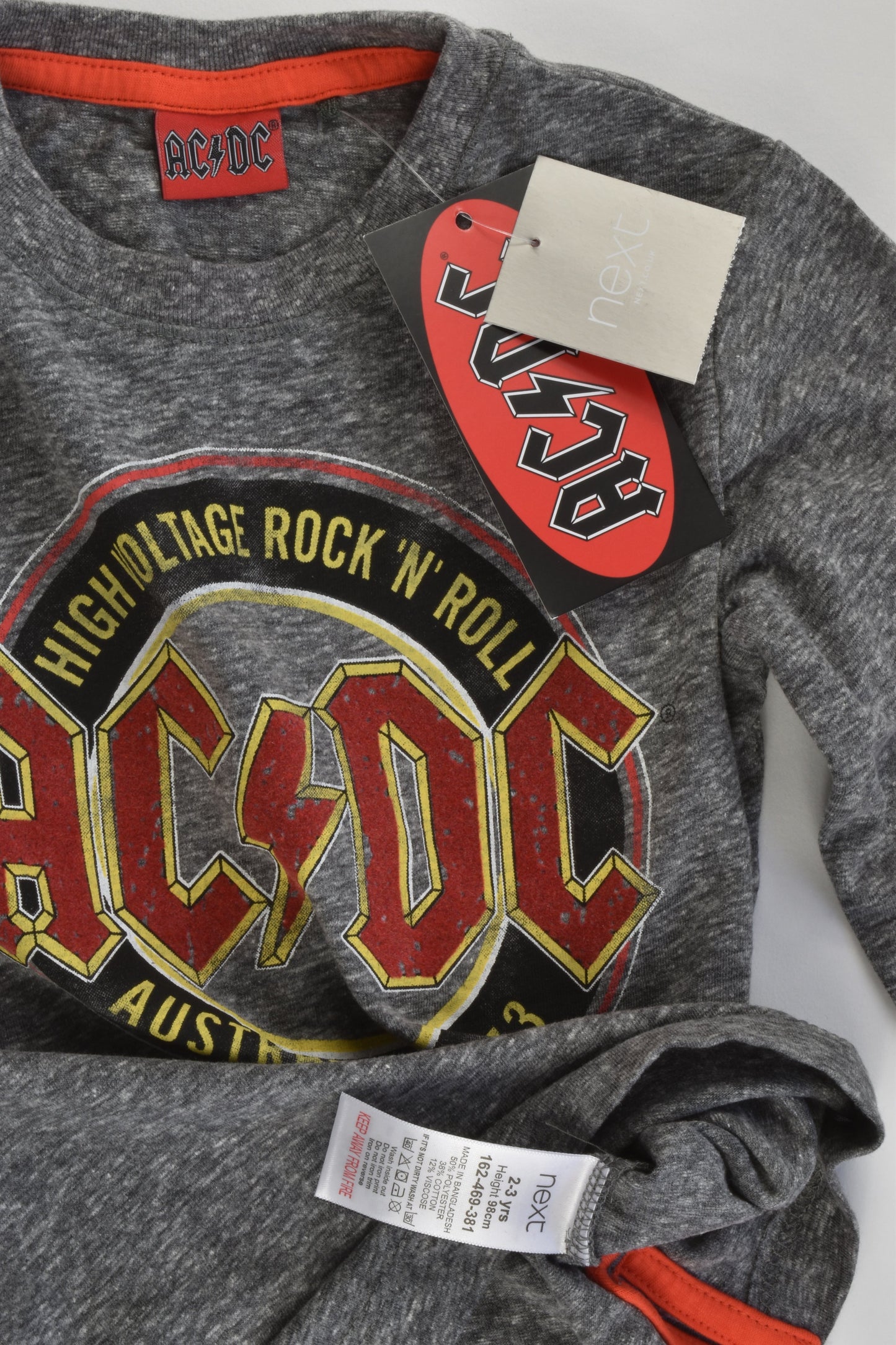 NEW AC/DC by Next Size 2-3 (98 cm) 'Little Rocker' Top