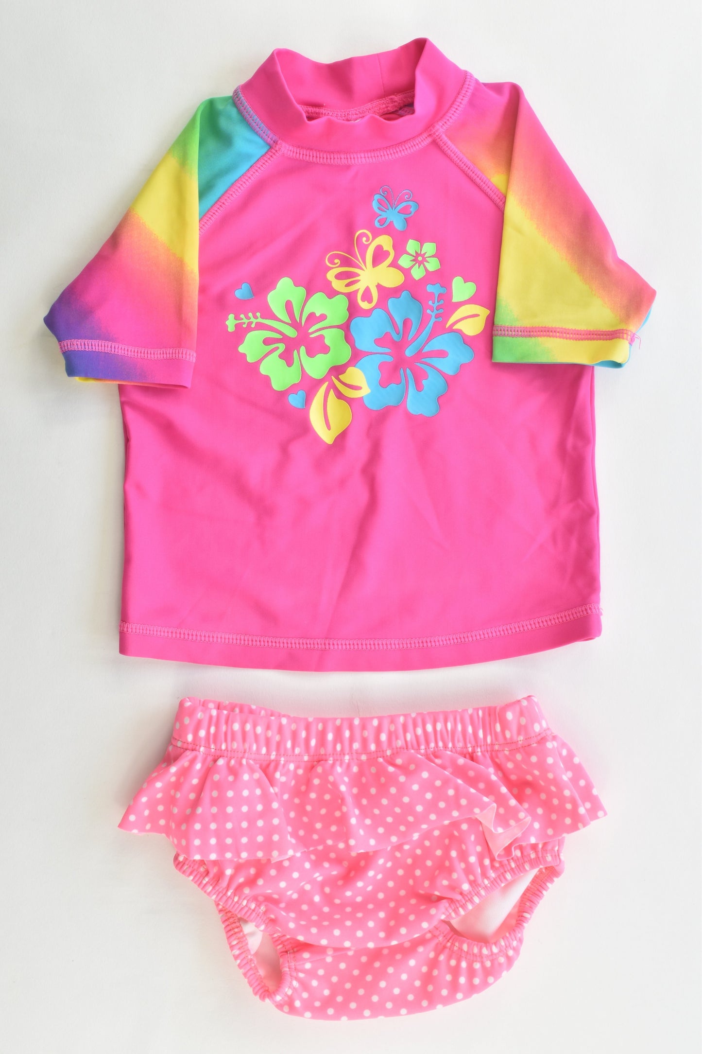 NEW All 4 Me Size 0 Rashie Top and Baby Berry Size 00 Swim Nappy