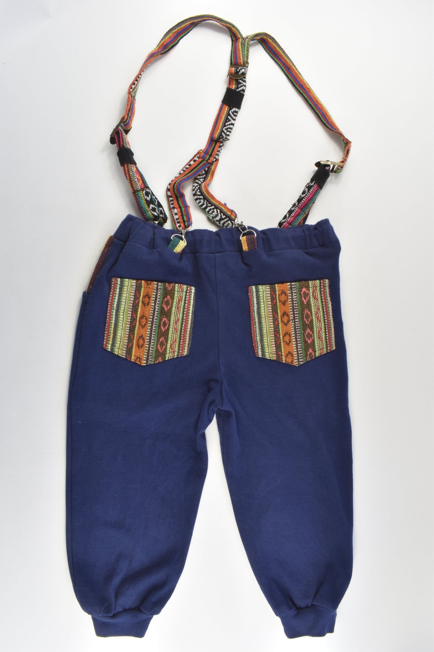 NEW Anjel Ms Size approx 5-6 Baggy Loose Fit Nepal Suspender Pants