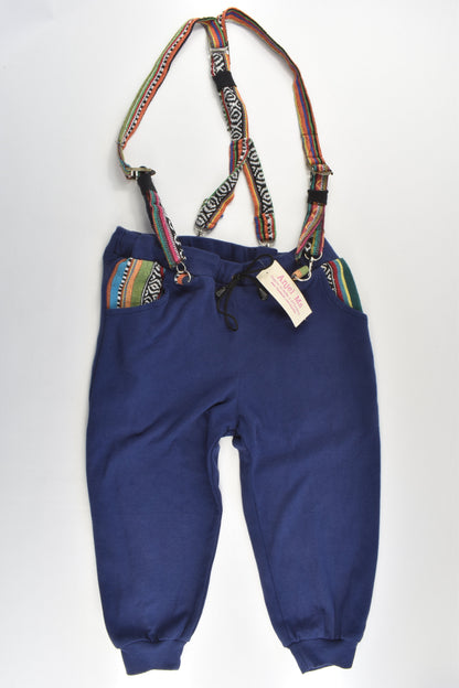 NEW Anjel Ms Size approx 5-6 Baggy Loose Fit Nepal Suspender Pants