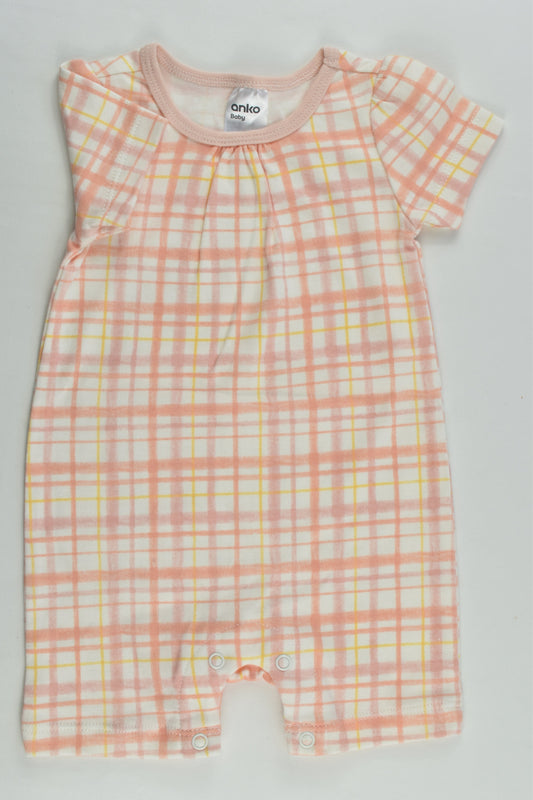 NEW Anko Size 00 Checked Short Romper