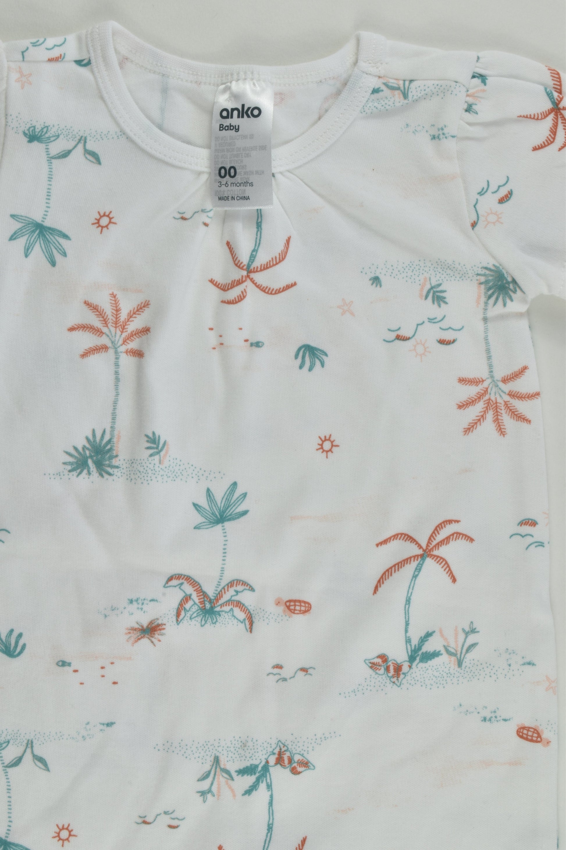 NEW Anko Size 00 Palm Trees Short Romper