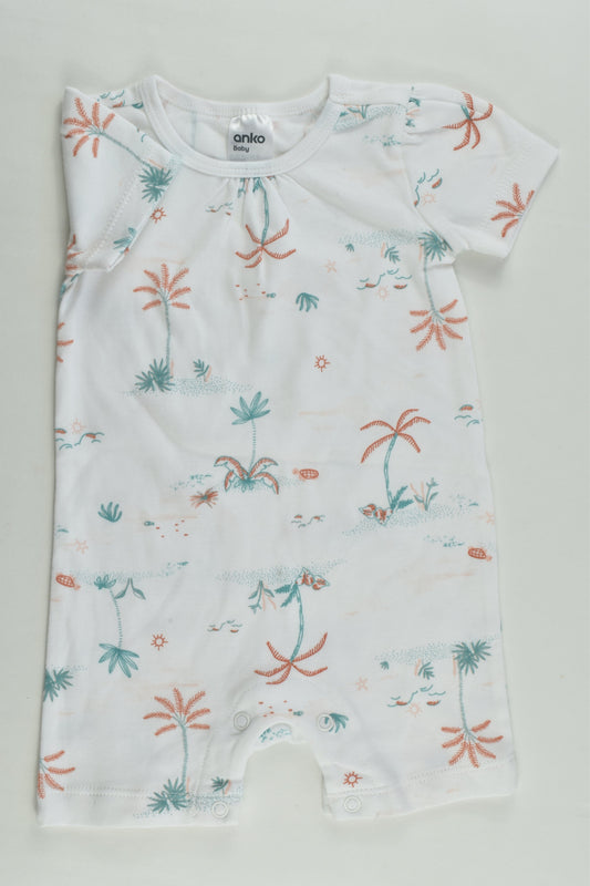 NEW Anko Size 00 Palm Trees Short Romper