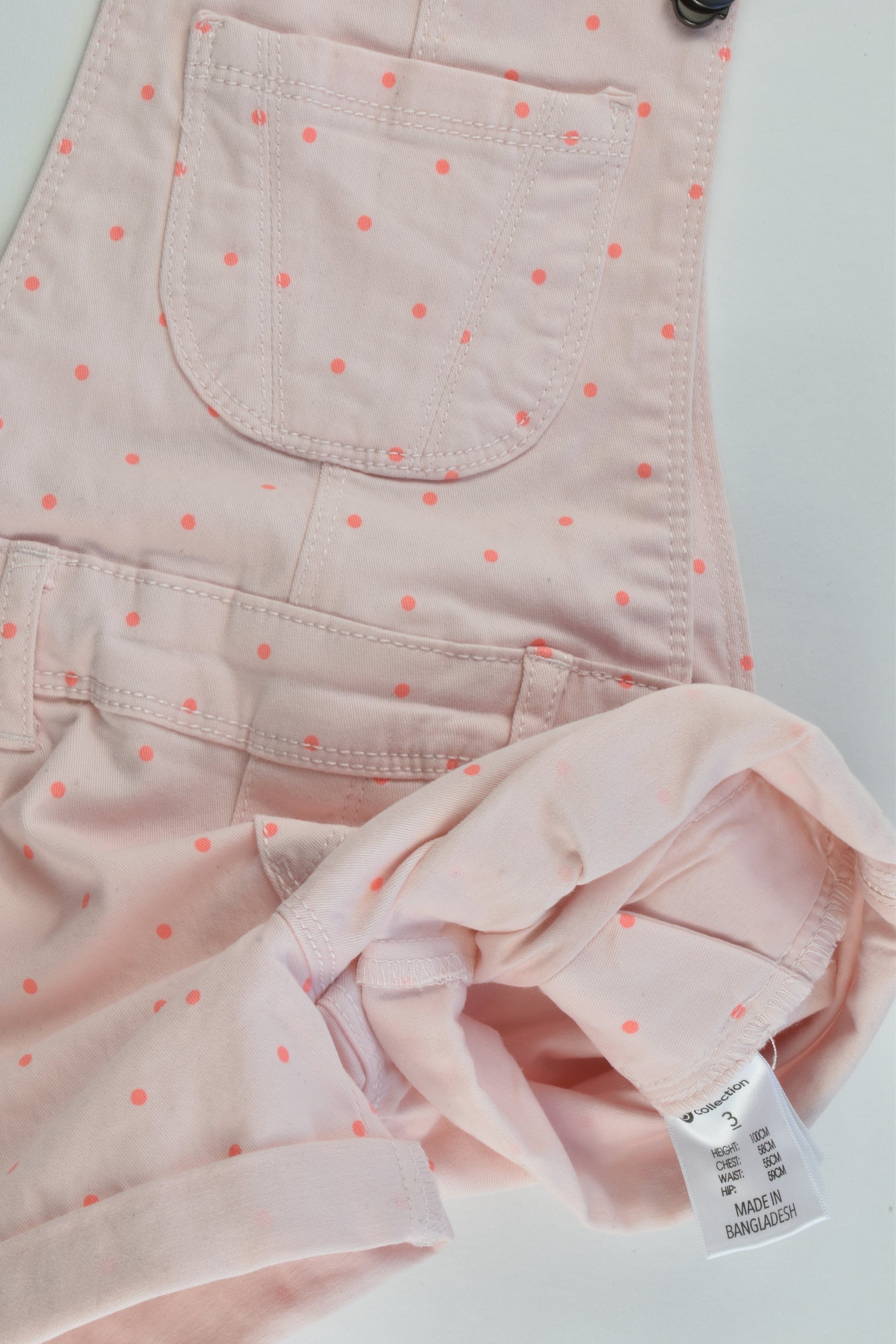 NEW B collection Size 3 Dots Stretchy Short Overalls