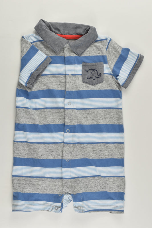 NEW BabiesRus Size 00 (3-6 months) Collared Playsuit with Elephant Pocket