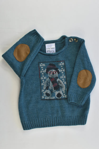 NEW Baby Baby Size 00 (3-6 months) Knitted Teddy Bear Jumper