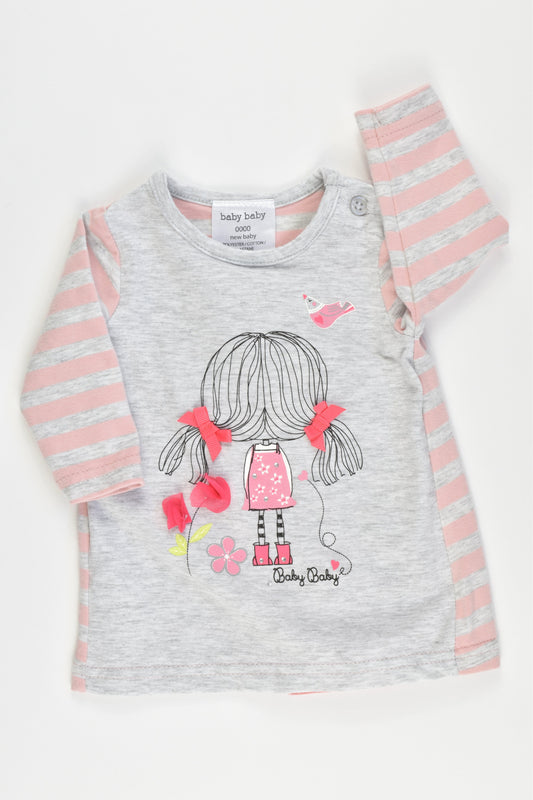 NEW Baby Baby Size 0000 Dress/Top Bow at the back