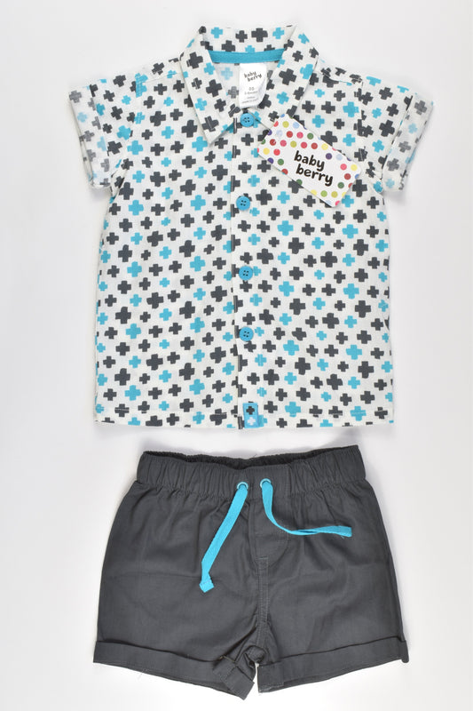 NEW Baby Berry Size 00 Collared Shirt and Shorts