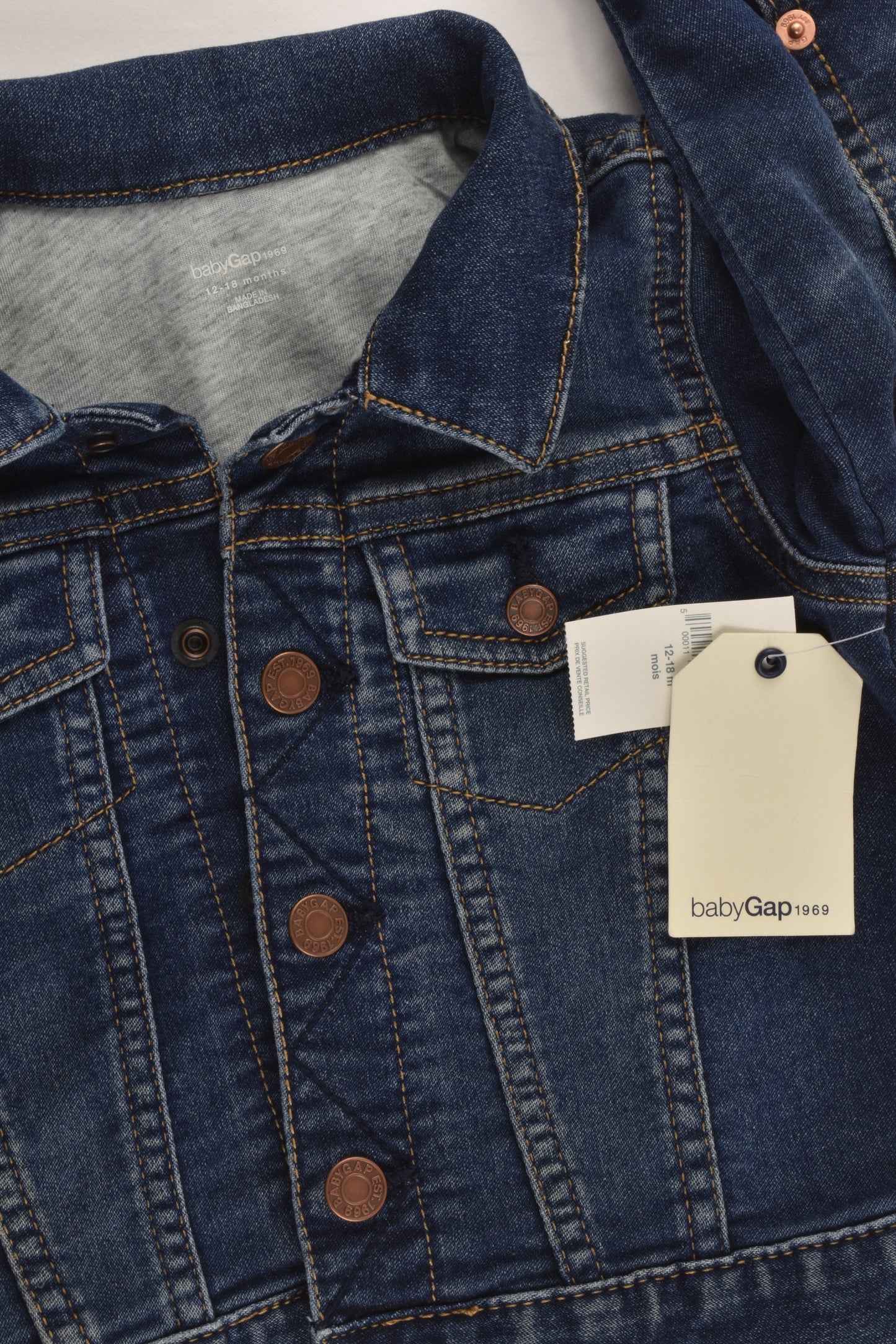 NEW Baby Gap Size 1 (12-18 months) Lined Denim Jacket