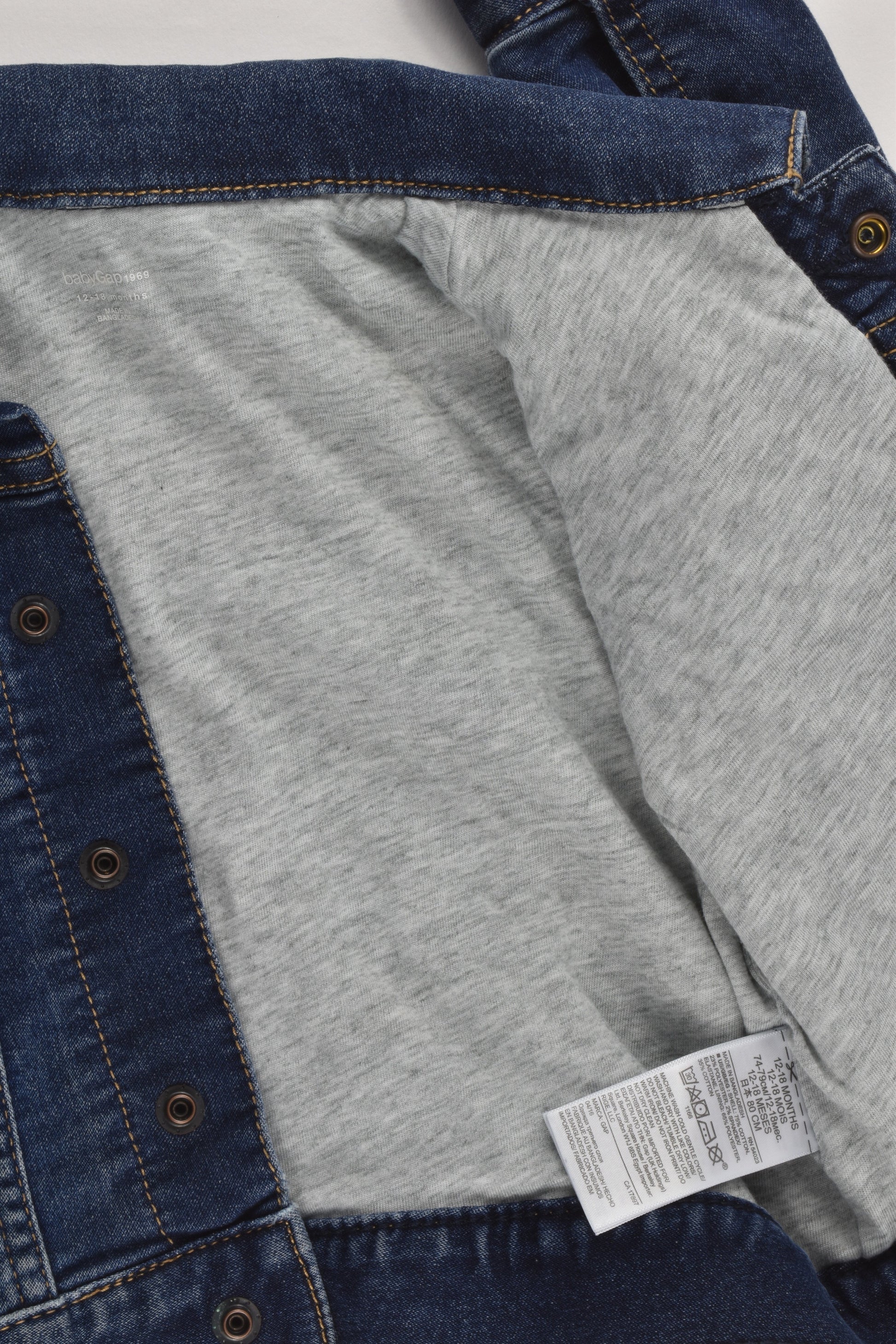 NEW Baby Gap Size 1 (12-18 months) Lined Denim Jacket