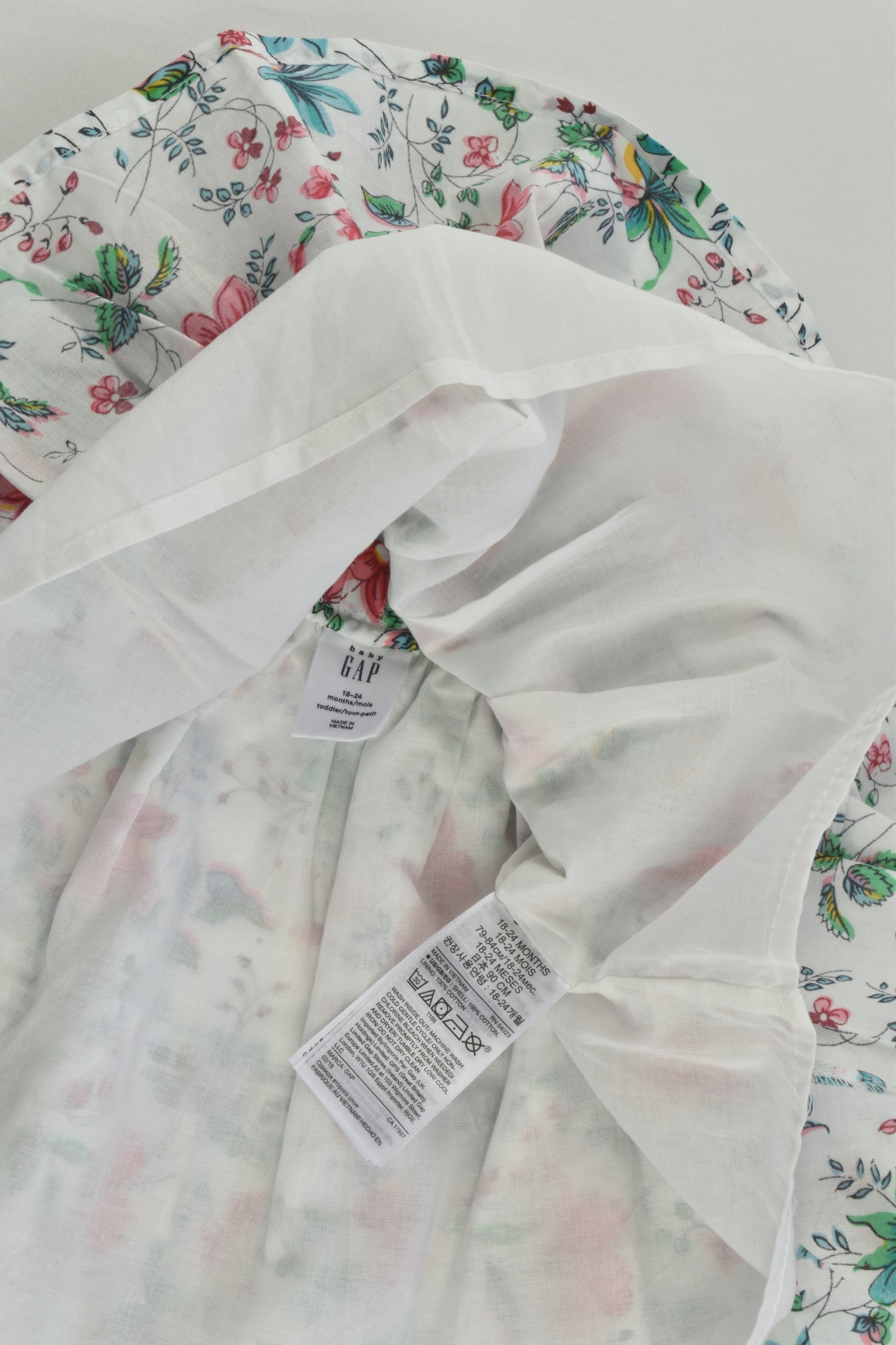 NEW Baby Gap Size 2 (18-24 months) Lined Floral Skirt