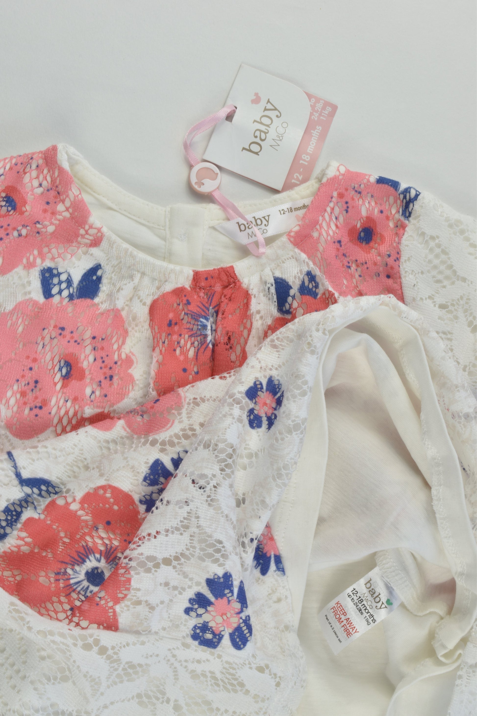 NEW Baby M&Co Size 1 (12-18 months) Lined Tunic
