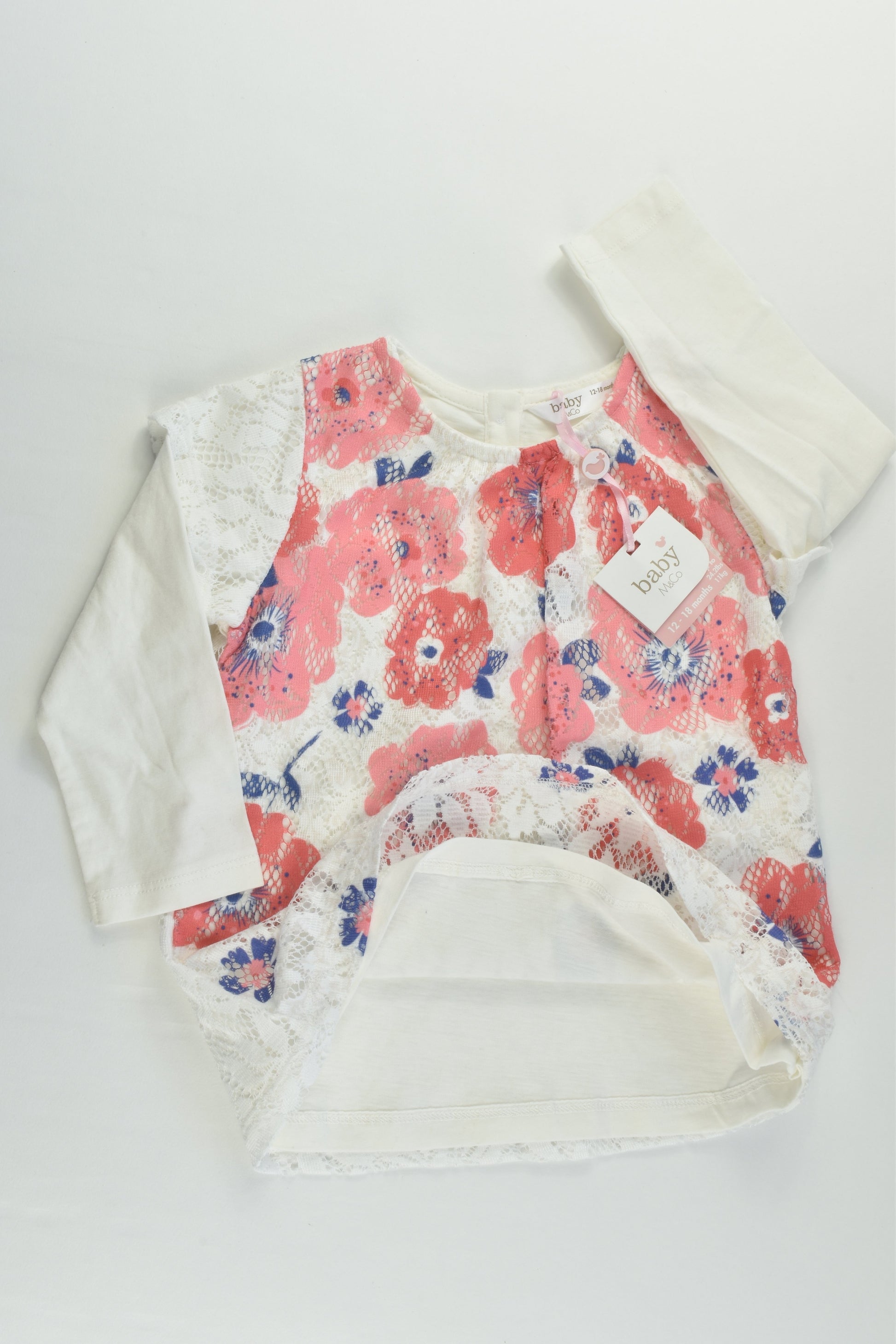 NEW Baby M&Co Size 1 (12-18 months) Lined Tunic