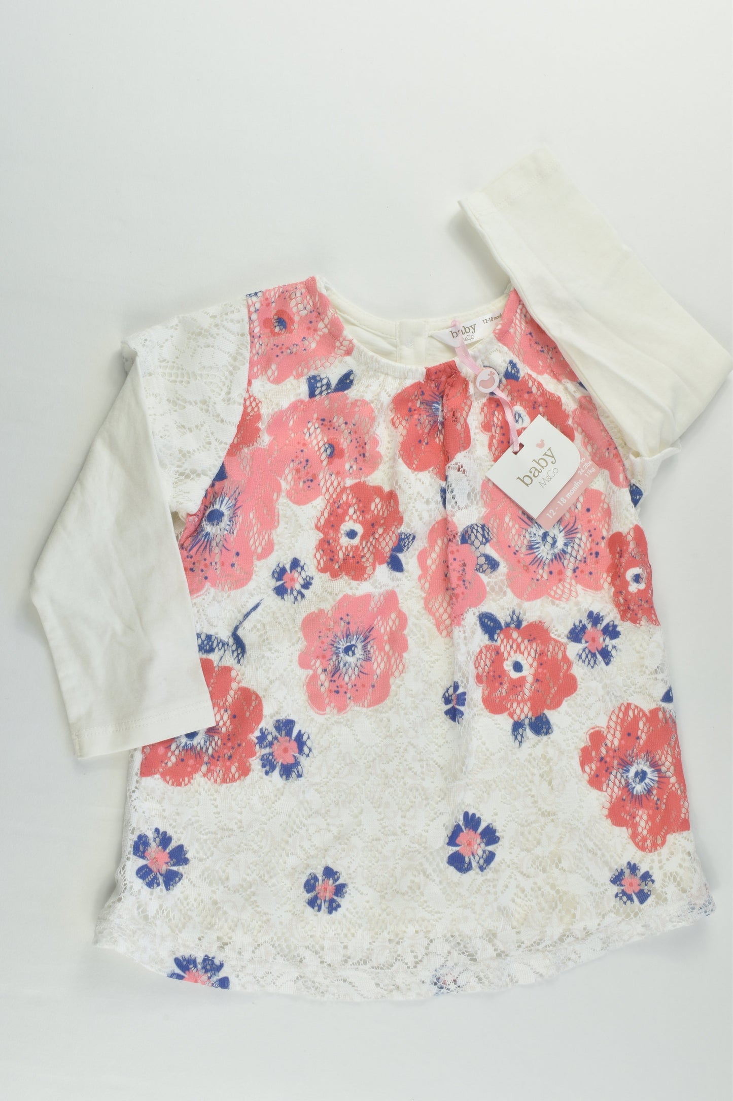 NEW Baby M&Co Size 1 (12-18 months) Lined Tunic