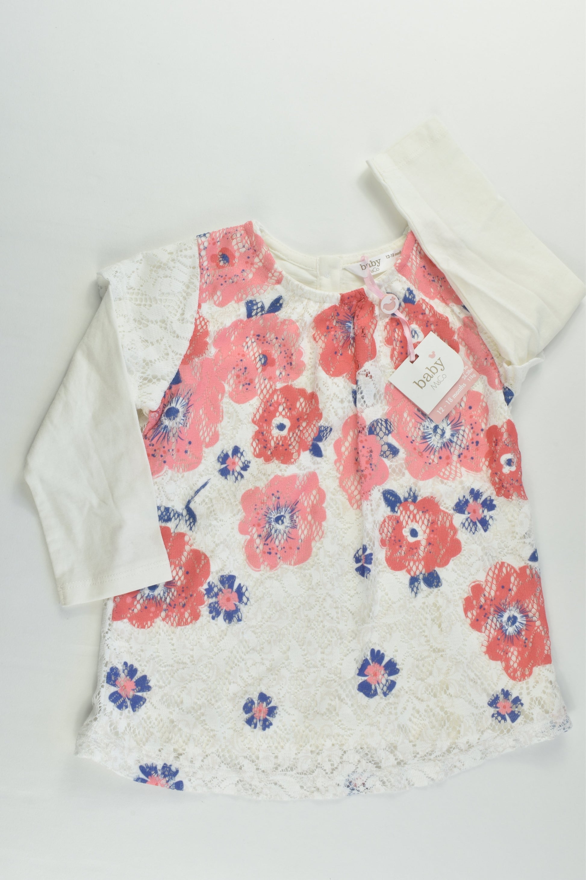NEW Baby M&Co Size 1 (12-18 months) Lined Tunic