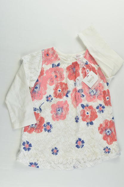 NEW Baby M&Co Size 1 (12-18 months) Lined Tunic