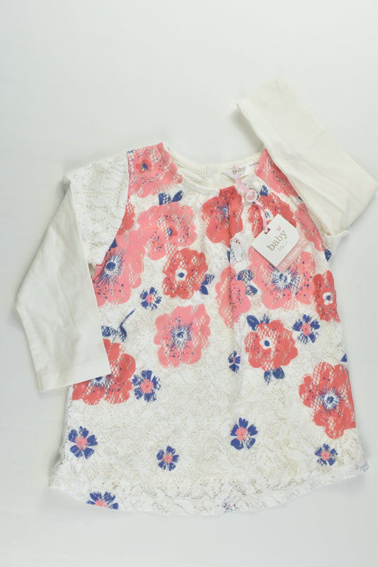 NEW Baby M&Co Size 1 (12-18 months) Lined Tunic