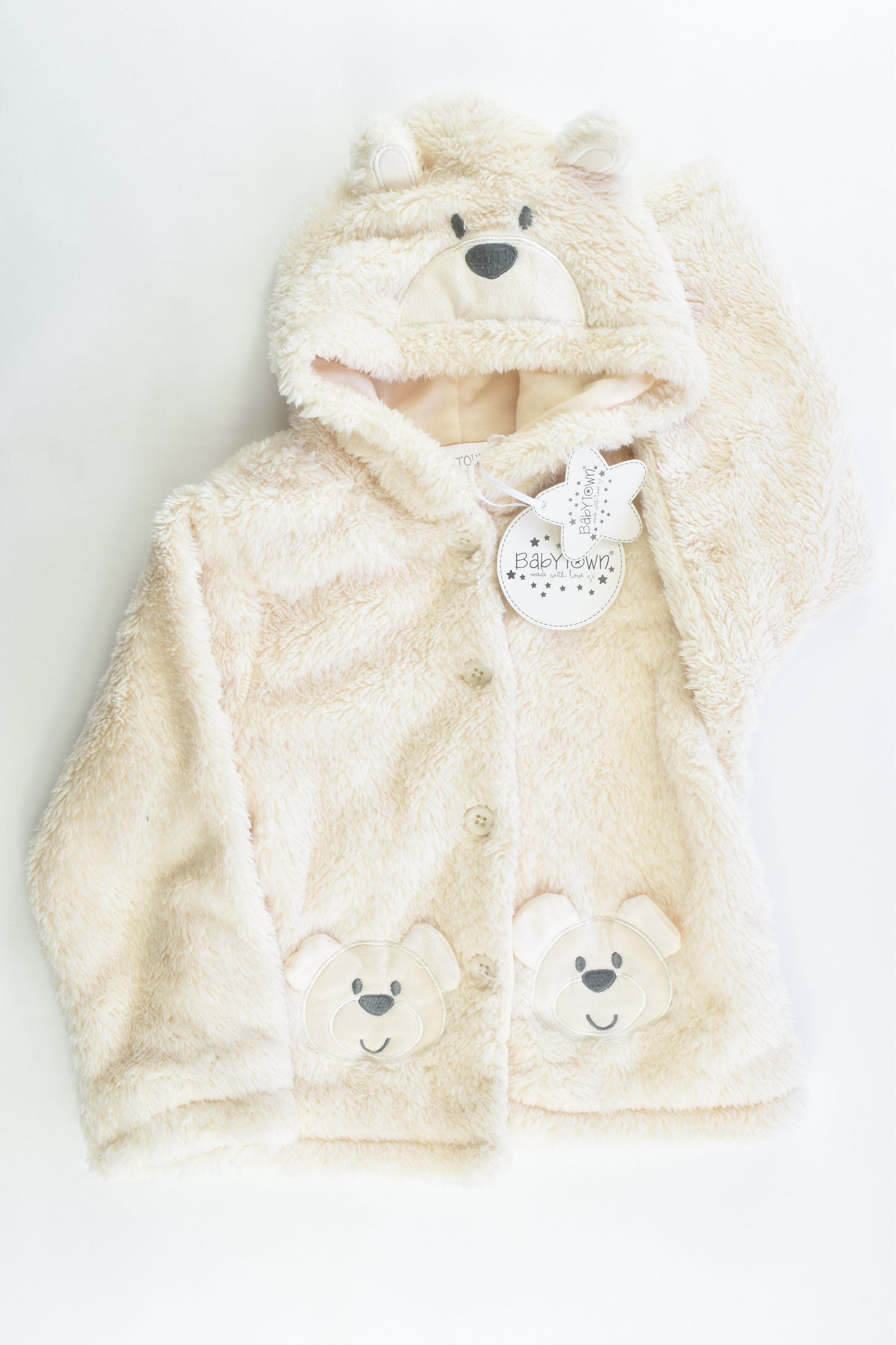 NEW Baby Town Size 2 (18-24 months) Fluffy Teddy Jacket