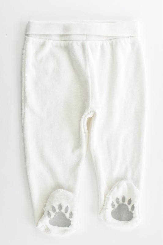 NEW Baby World Size 00 Footed Velour Pants