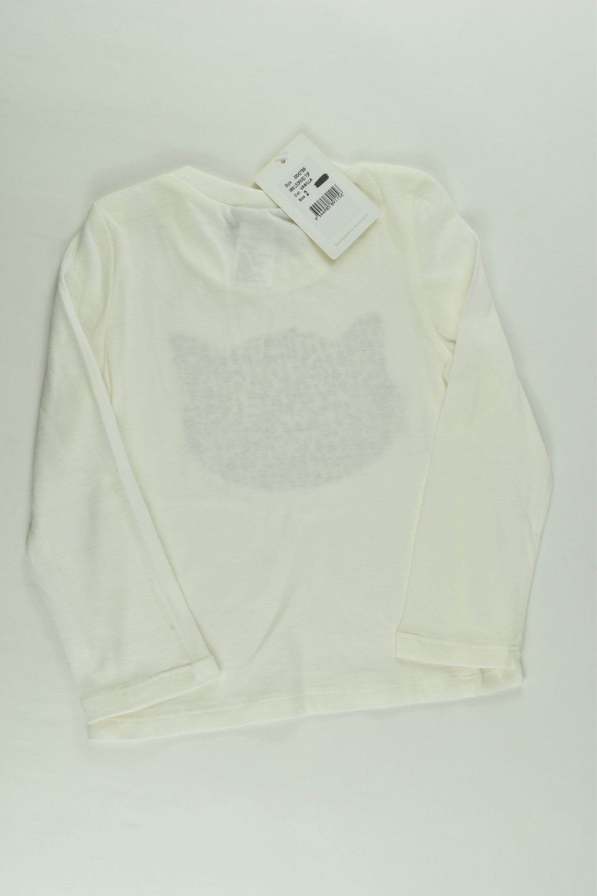 NEW Bardot Junior Size 2 Leopard Cat Top