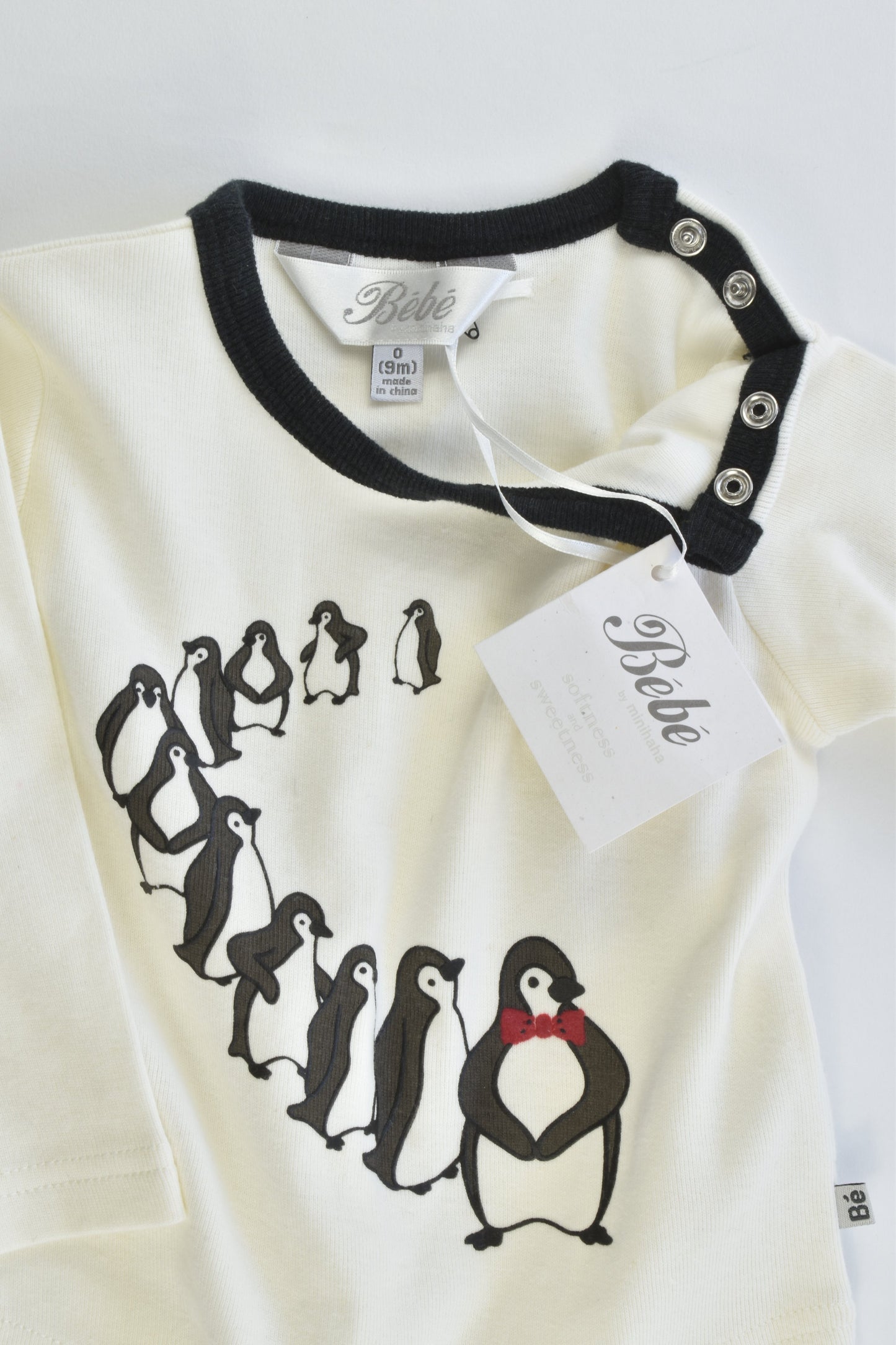 NEW Bébé by Minihaha Size 0 (9 months) Penguins Top