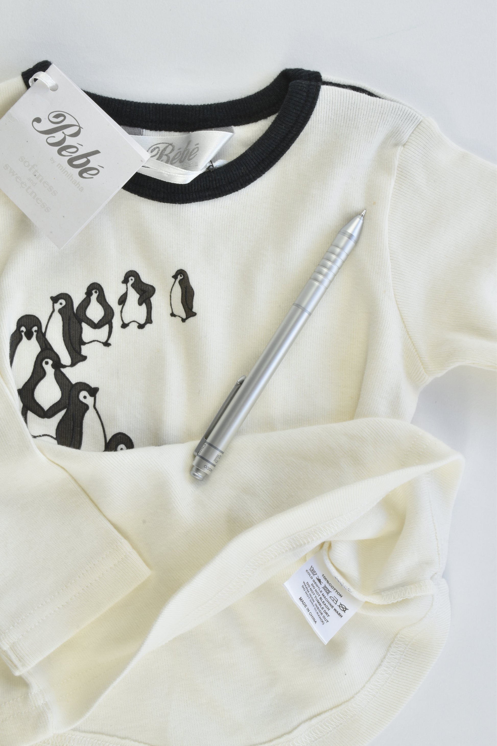 NEW Bébé by Minihaha Size 0 (9 months) Penguins Top
