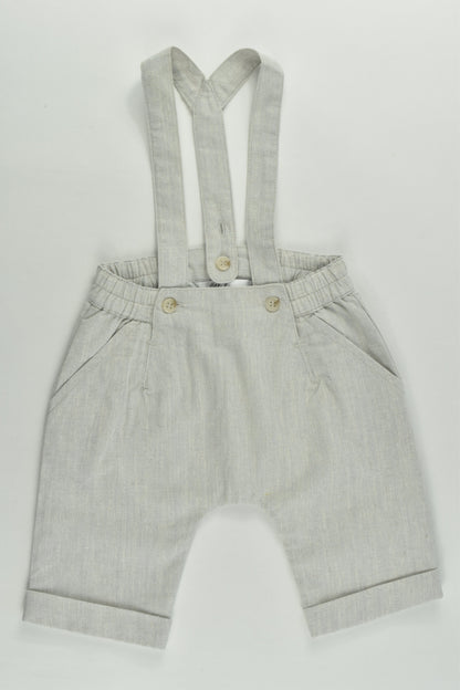 NEW Bébé by Minihaha Size 000 Lined Suspender Shorts
