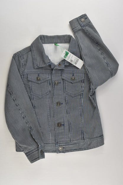 NEW Benetton Size 4-5 Stretchy Striped Jacket