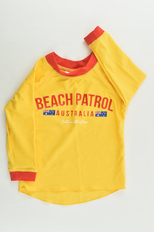NEW Between The Flags Size 0 'Beach Patrol Australia' Rashie Top