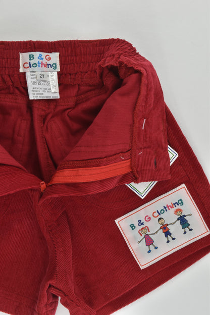 NEW B&G Clothing Size 2 Cord Shorts