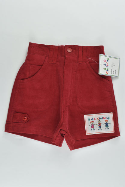 NEW B&G Clothing Size 2 Cord Shorts